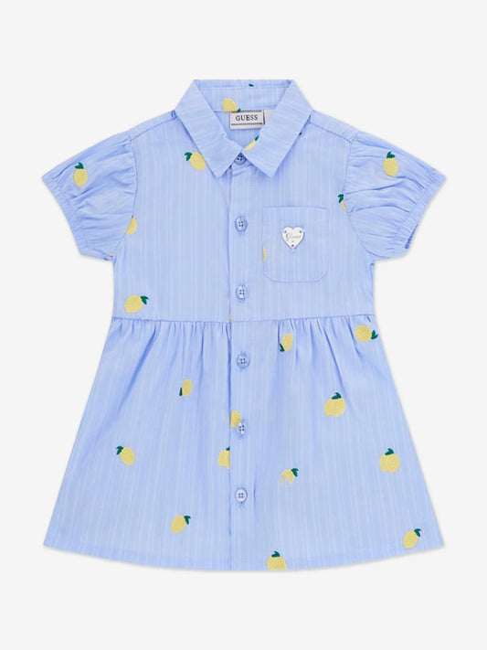GUESS KIDS SET POPLIN DRESS & PANTIES