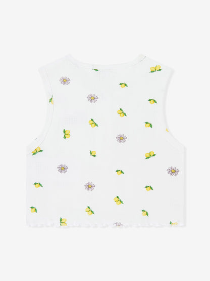 GUESS KIDS SLEEVELESS RIB LEMONS T SHIRT