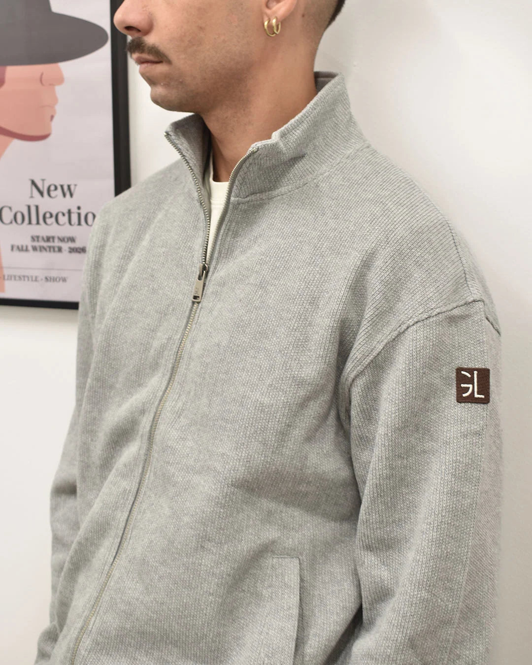 GIANNI LUPO BASIC ZIP-UP SWEATSHIRT