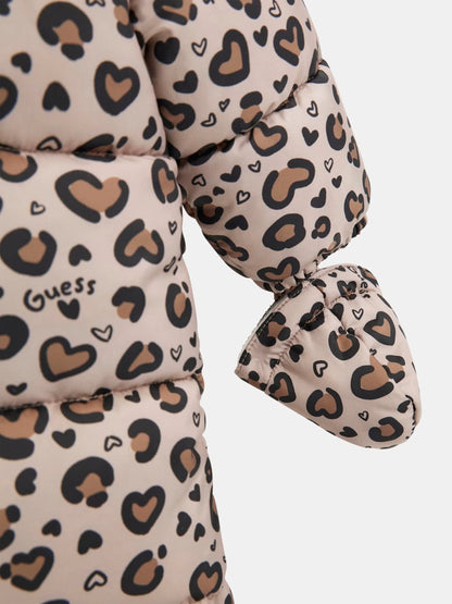 GUESS KIDS HOODED PADDED OVERALL