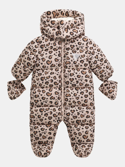 GUESS KIDS HOODED PADDED OVERALL