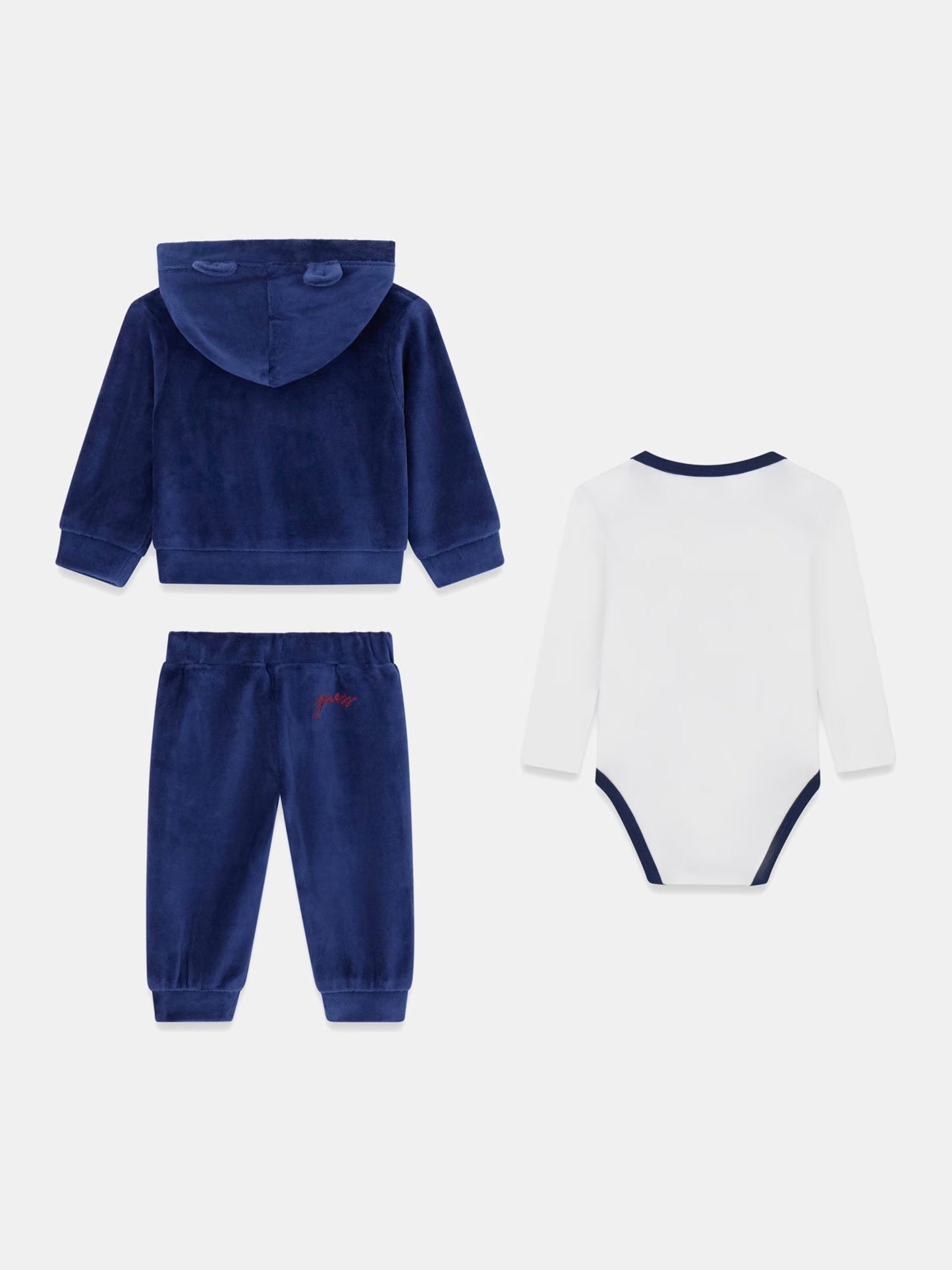 GUESS JEANS KIDS SET HOODED TOP & LS BODY & PANTS