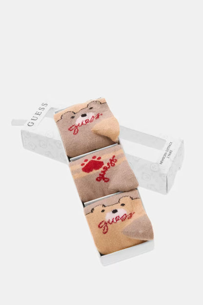 GUESS KIDS 3PCS PRINTED SOCKS