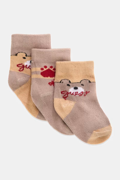 GUESS KIDS 3PCS PRINTED SOCKS