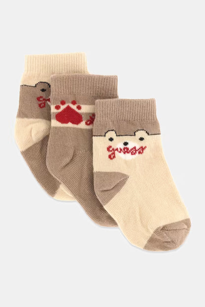 GUESS KIDS 3PCS PRINTED SOCKS