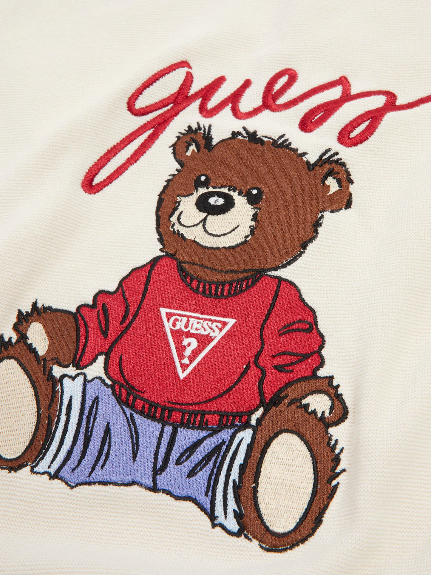 GUESS BABY UNISEX KNITTED EMBROIDERED BLANKET