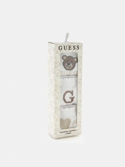 GUESS NEWBORN KIDS 3PCS SET SOCKS