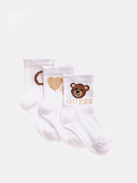 GUESS NEWBORN KIDS 3PCS SET SOCKS