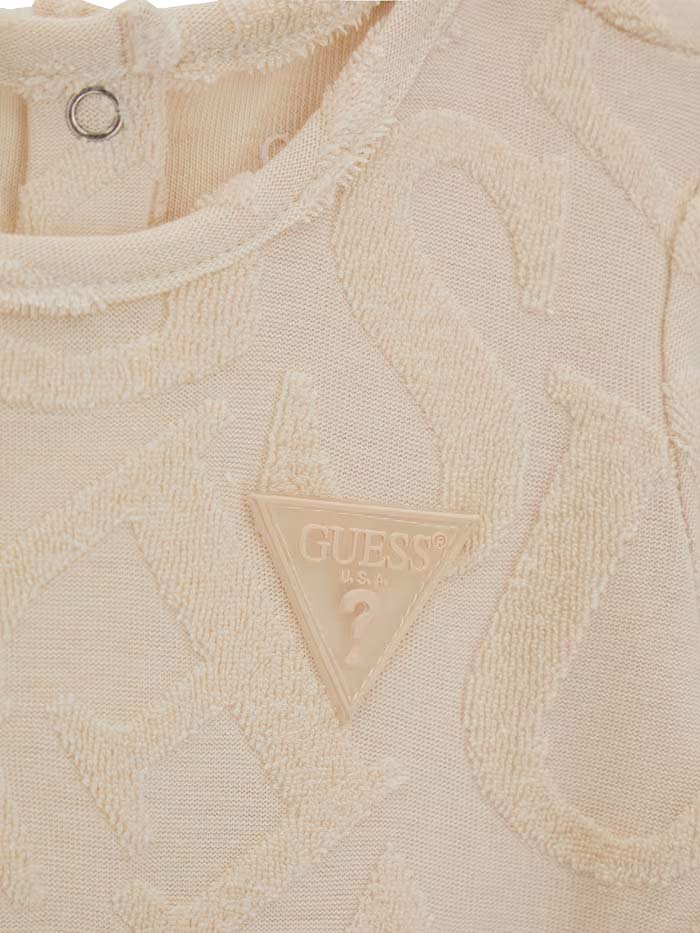 GUESS KIDS JACQUARD BABY TERRY OVERALL