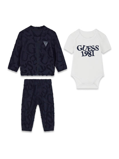 GUESS KIDS 3 PIECES COTTON SET