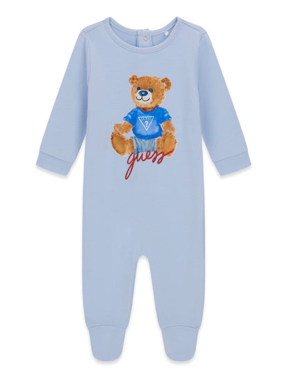 GUESS KIDS INTERLOCK BABY BEAR BODYSUIT