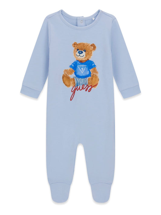 GUESS KIDS INTERLOCK BABY BEAR BODYSUIT