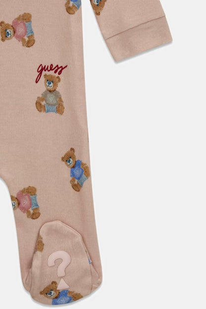 GUESS KIDS BABY BEAR COTTON SLEEPSUIT