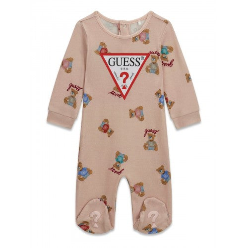 GUESS KIDS BABY BEAR COTTON SLEEPSUIT