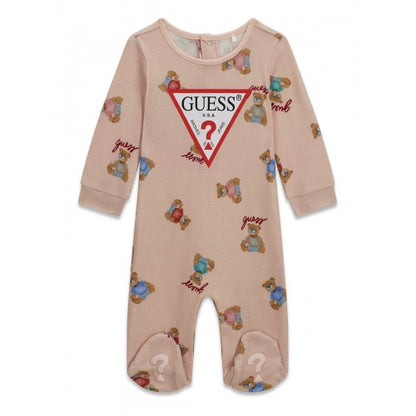 GUESS KIDS BABY BEAR COTTON SLEEPSUIT