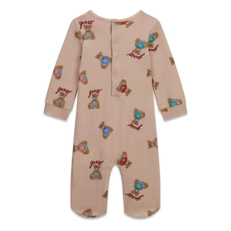GUESS KIDS BABY BEAR COTTON SLEEPSUIT