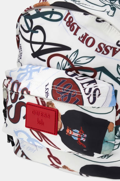 GUESS KIDS ALLOVER PRINTED MINI BACKPACK