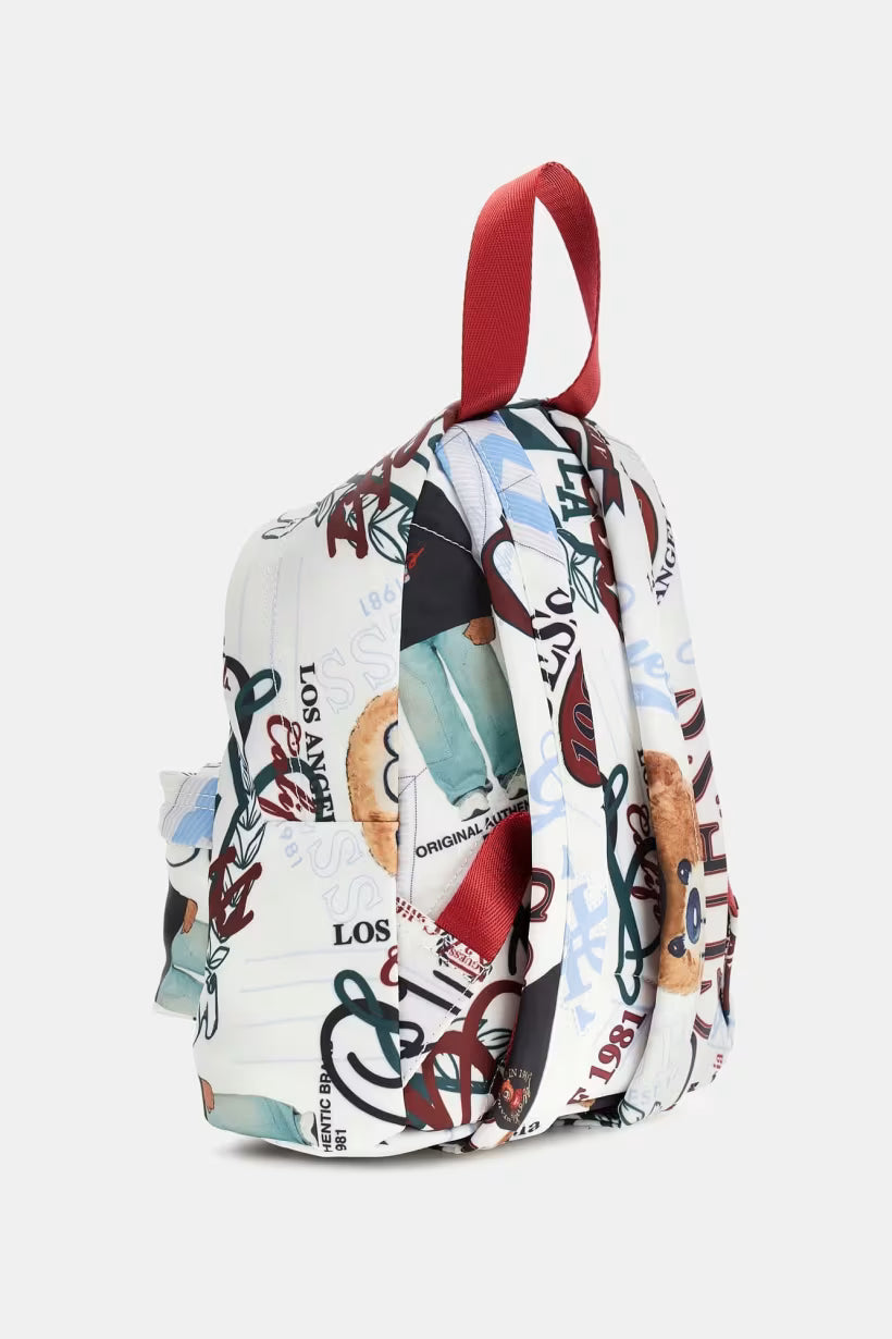 GUESS KIDS ALLOVER PRINTED MINI BACKPACK