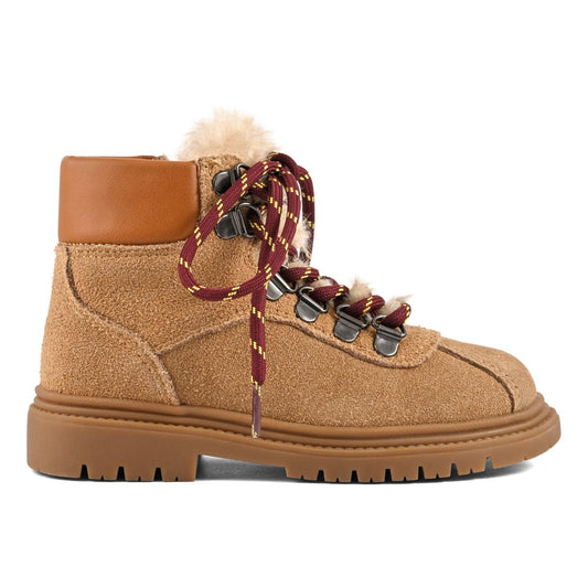 COLORS OF CALIFORNIA BIXBYK SUEDE LEATHER HIKING BOOT WITH FUR
