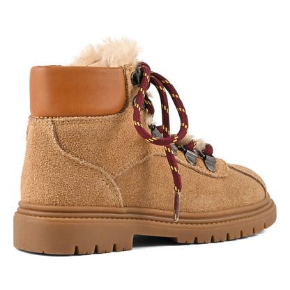COLORS OF CALIFORNIA BIXBYK SUEDE LEATHER HIKING BOOT WITH FUR