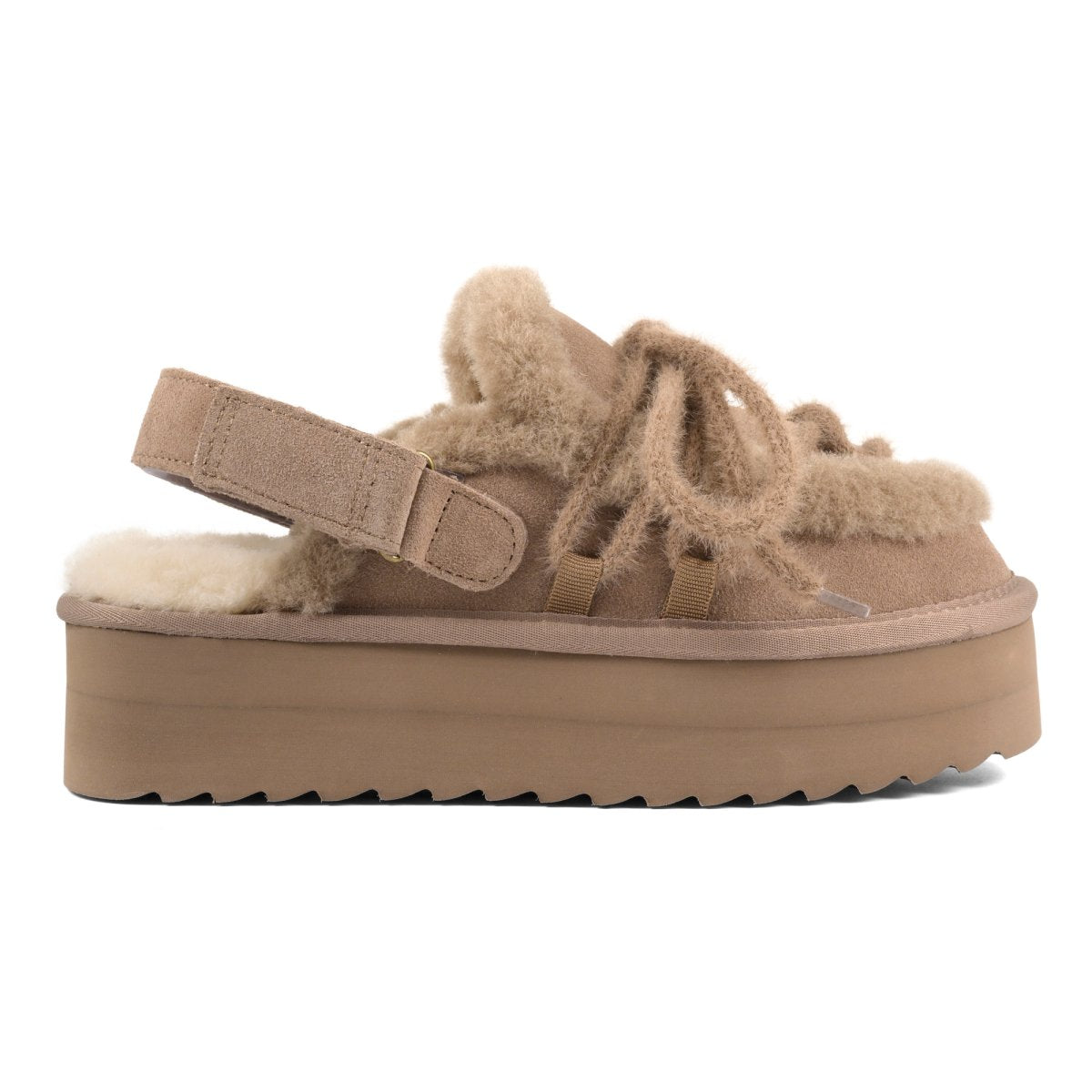 COLORS OF CALIFORNIA YURO SUEDE LEATHER PLATFORM CLOG