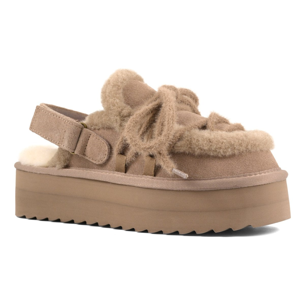 COLORS OF CALIFORNIA YURO SUEDE LEATHER PLATFORM CLOG
