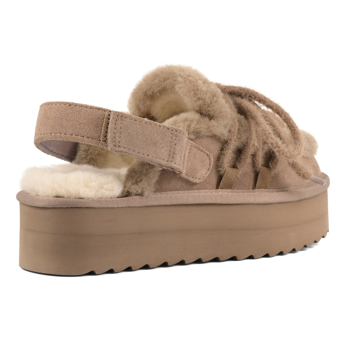 COLORS OF CALIFORNIA YURO SUEDE LEATHER PLATFORM CLOG
