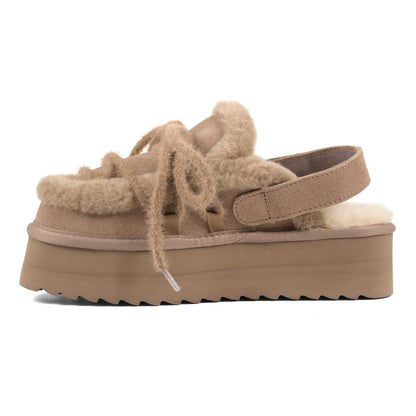 COLORS OF CALIFORNIA YURO SUEDE LEATHER PLATFORM CLOG