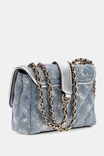 GUESS GIULLY II MINI 2 COMP CVTR FLAP BAG