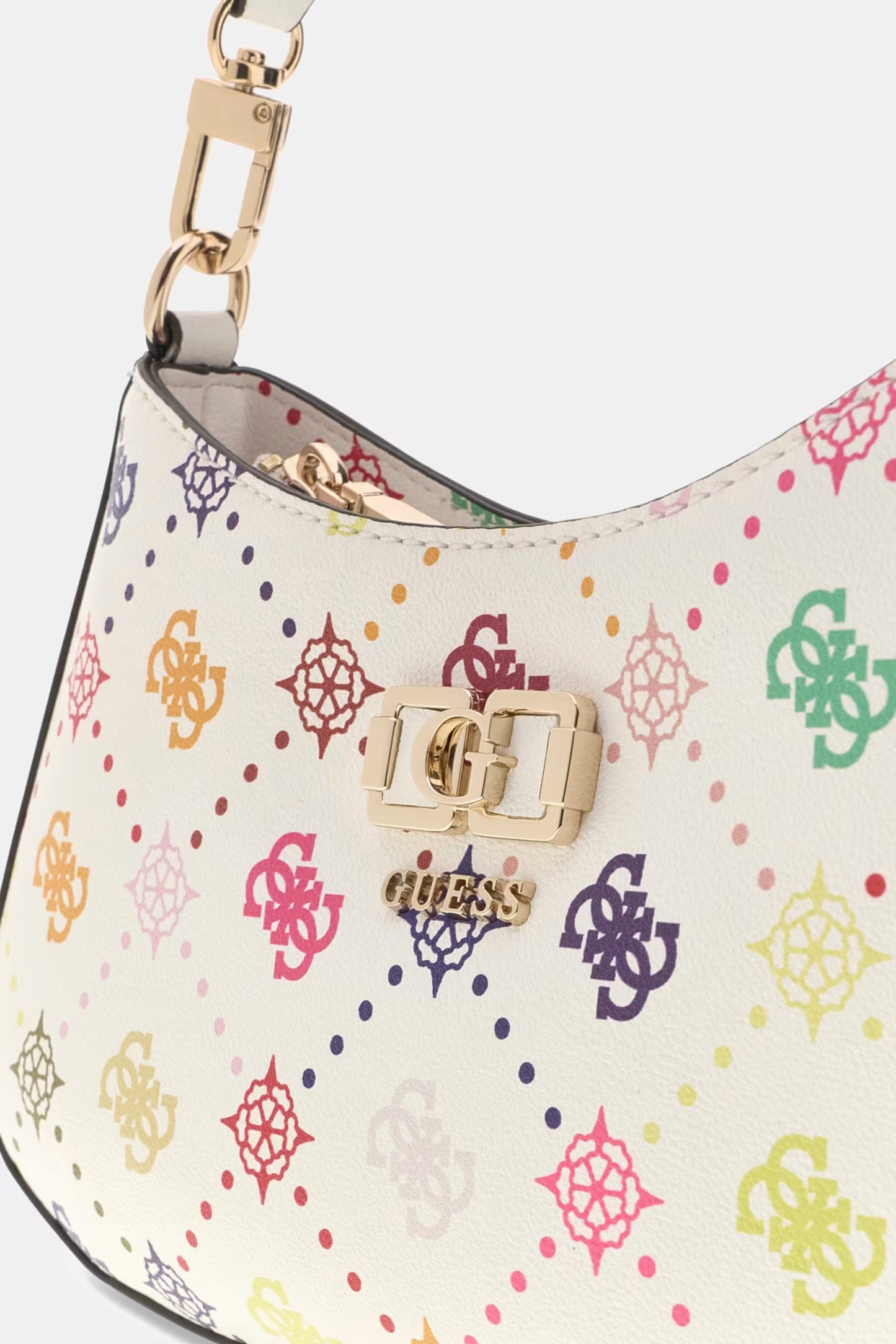 GUESS EMELIE LOGO TOP ZIP SHOULDER BAG