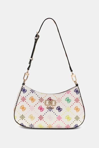 GUESS EMELIE LOGO TOP ZIP SHOULDER BAG