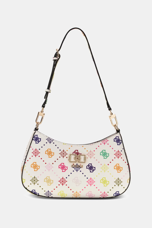 GUESS EMELIE LOGO TOP ZIP SHOULDER BAG