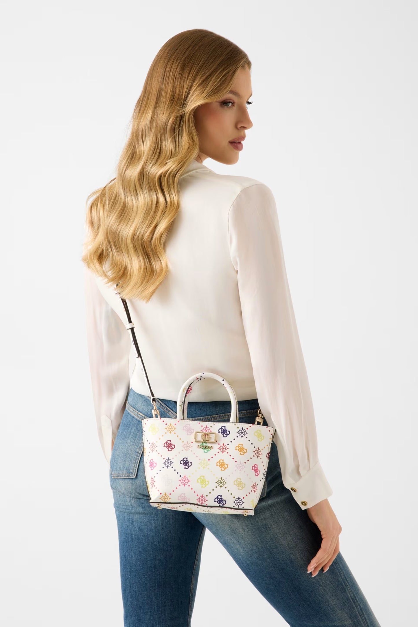 GUESS EMELIE LOGO MINI TOTE BAG