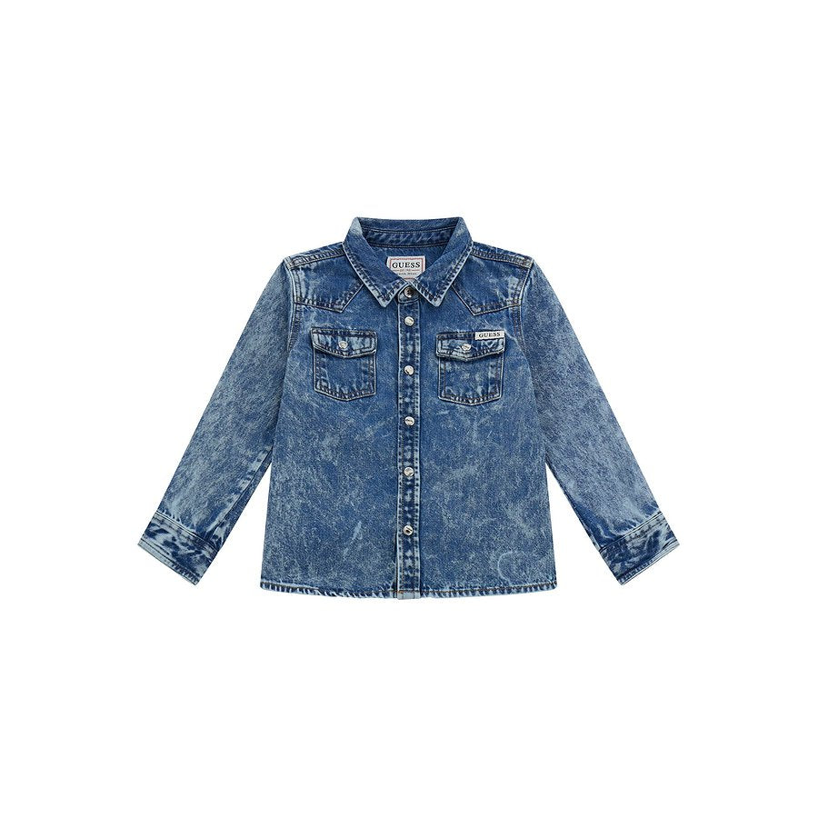 GUESS LS ADJUSTABLE SLEEVES DENIM SHIRT