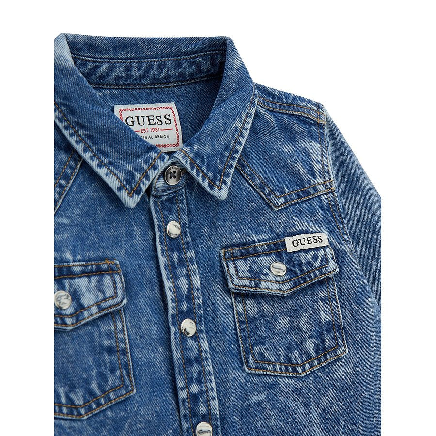GUESS LS ADJUSTABLE SLEEVES DENIM SHIRT