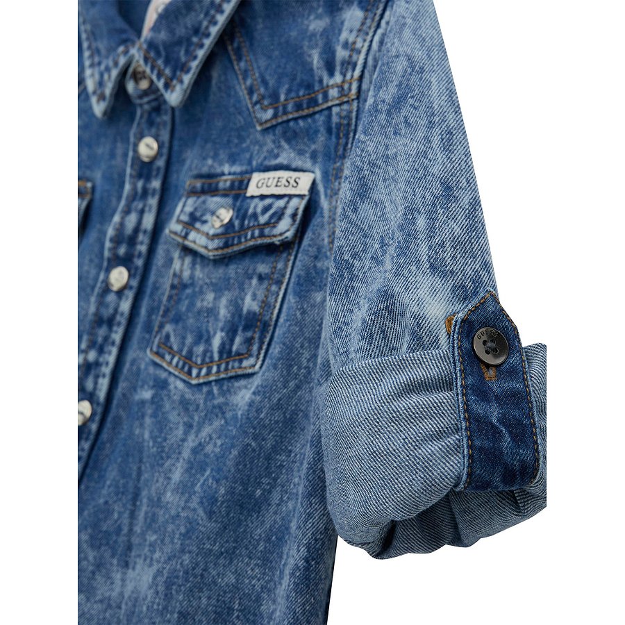 GUESS LS ADJUSTABLE SLEEVES DENIM SHIRT