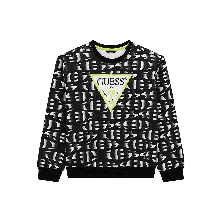 GUESS REPEAT TRIANGLE LOGO SWEATSHIRT
