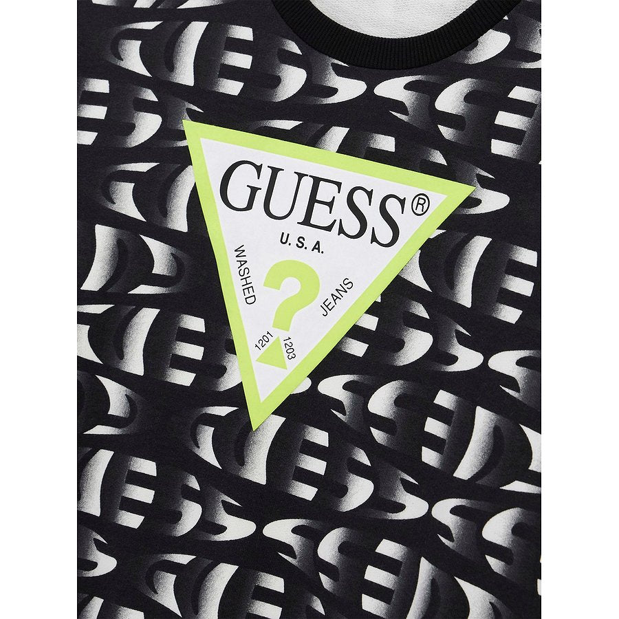 GUESS REPEAT TRIANGLE LOGO SWEATSHIRT