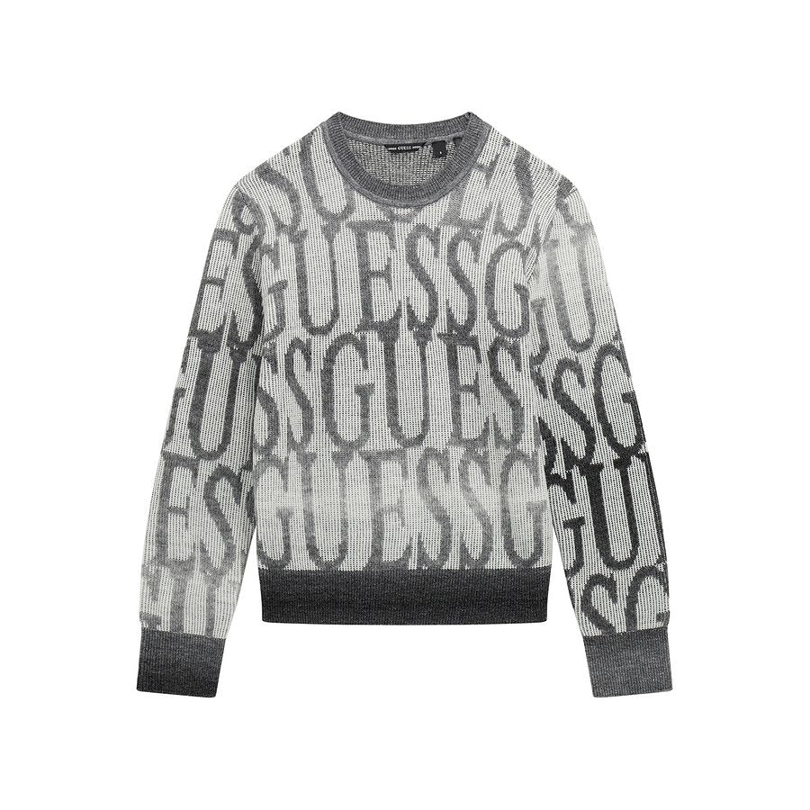 GUESS KIDS REPEAT LOGO KNITTED SWEATER
