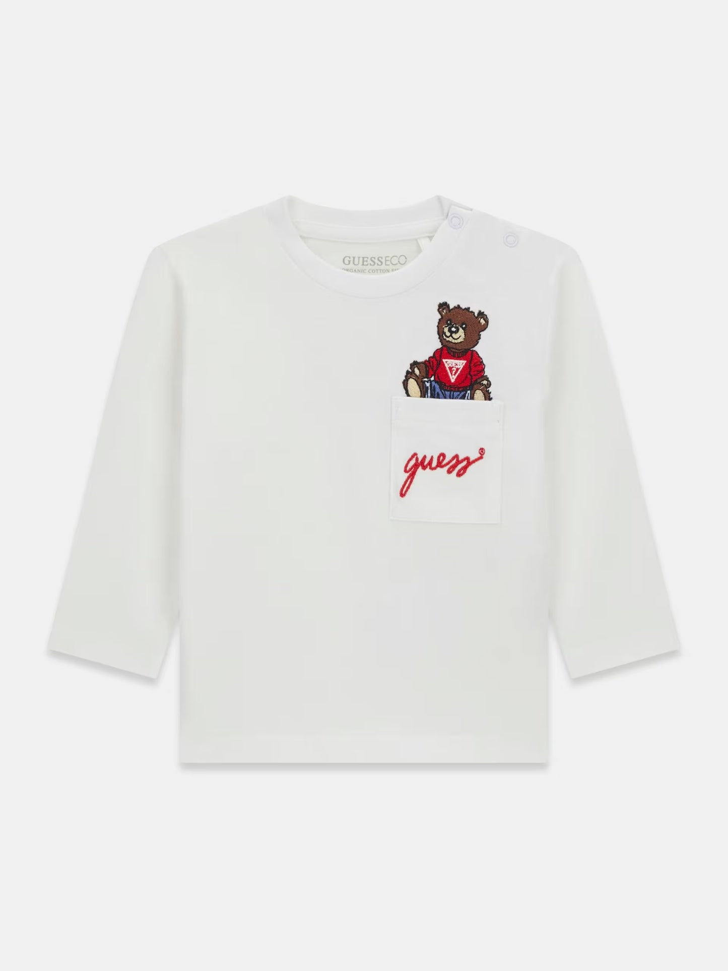 GUESS EMBROIDERED LOGO T SHIRT