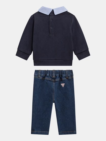 GUESS KIDS SET SWEATSHIRT & DENIM PANTS
