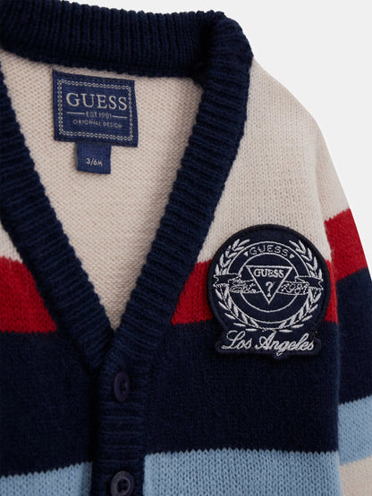 GUESS JEANS NEWBORN KNITTED CARDIGAN