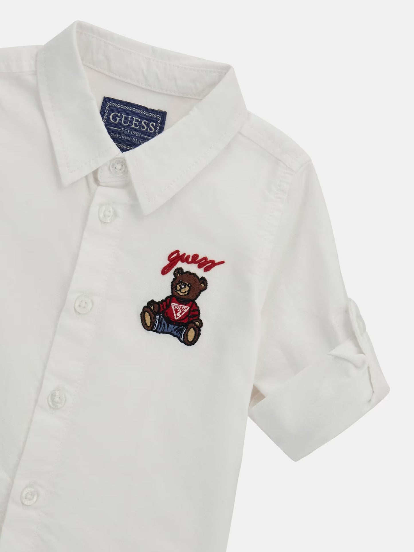 GUESS KIDS BEAR LOGO OXFORD SHIRT
