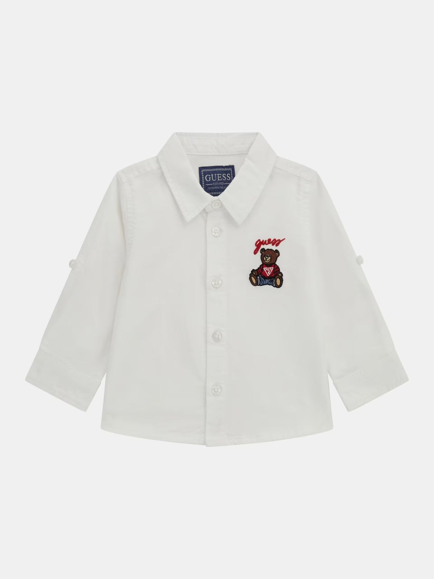 GUESS KIDS BEAR LOGO OXFORD SHIRT