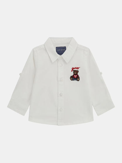 GUESS KIDS BEAR LOGO OXFORD SHIRT