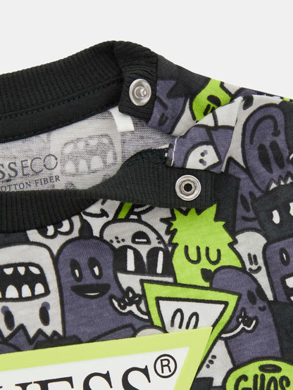 GUESS BABY REPEAT TRIANGLE LOGO 2 PIECE SET