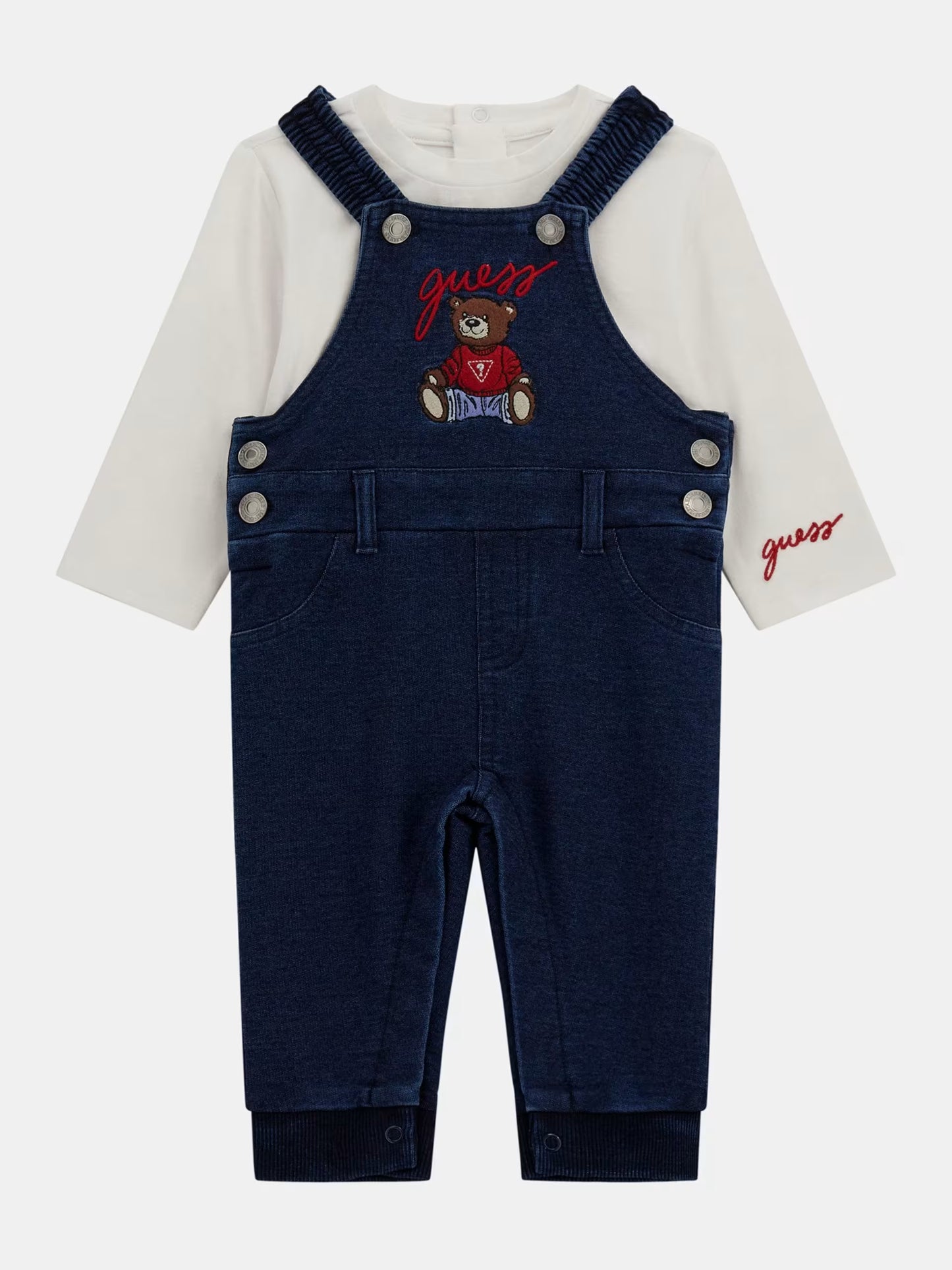 GUESS BABY DENIM JUMPSUIT & TSHIRT SET