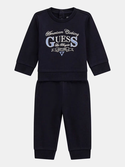 GUESS SET EMBROIDERED PULLOVER & JOGGER