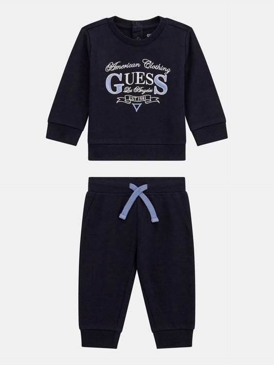 GUESS SET EMBROIDERED PULLOVER & JOGGER