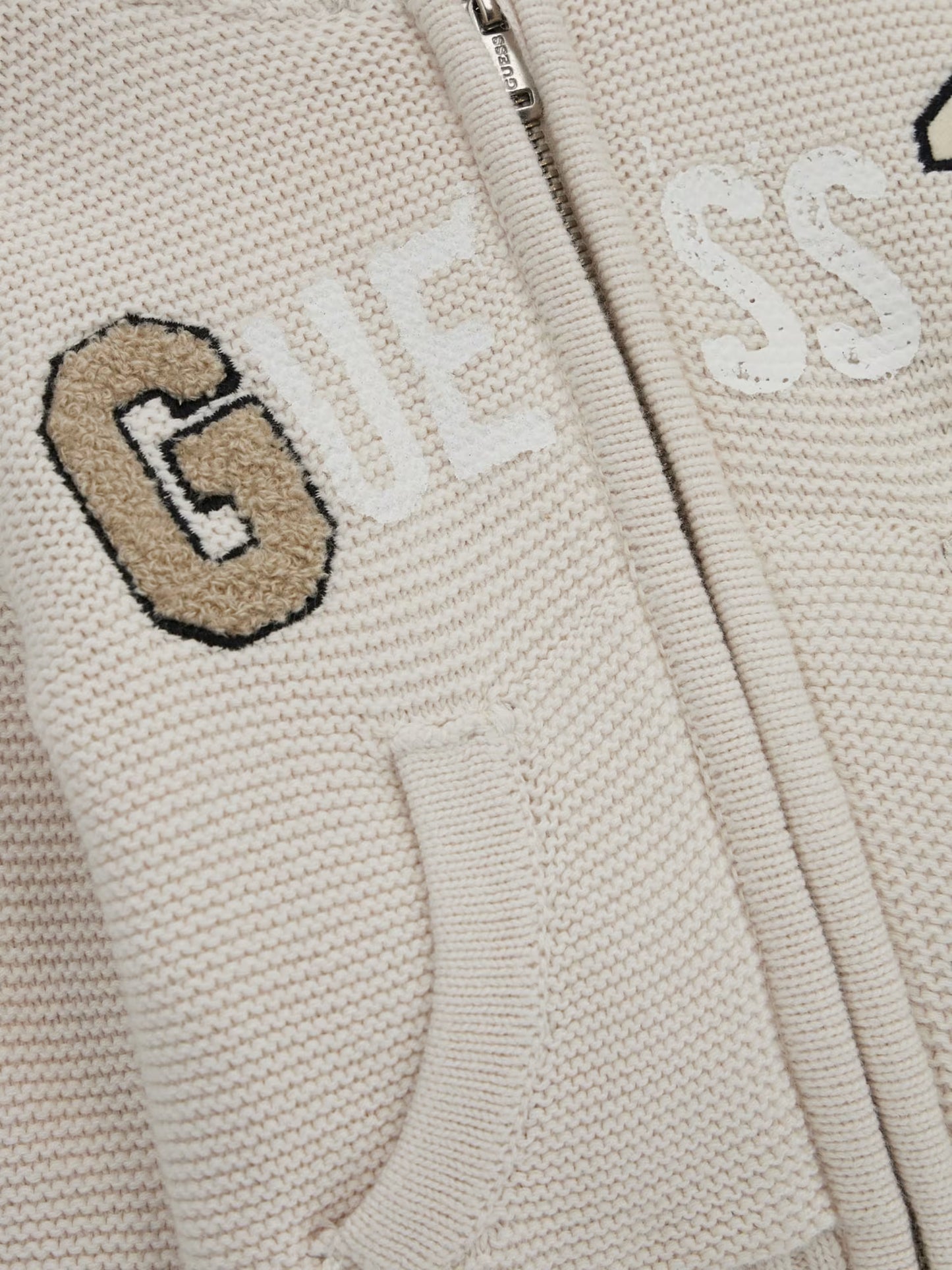GUESS KNITTED PATCH LOGO PULLOVER
